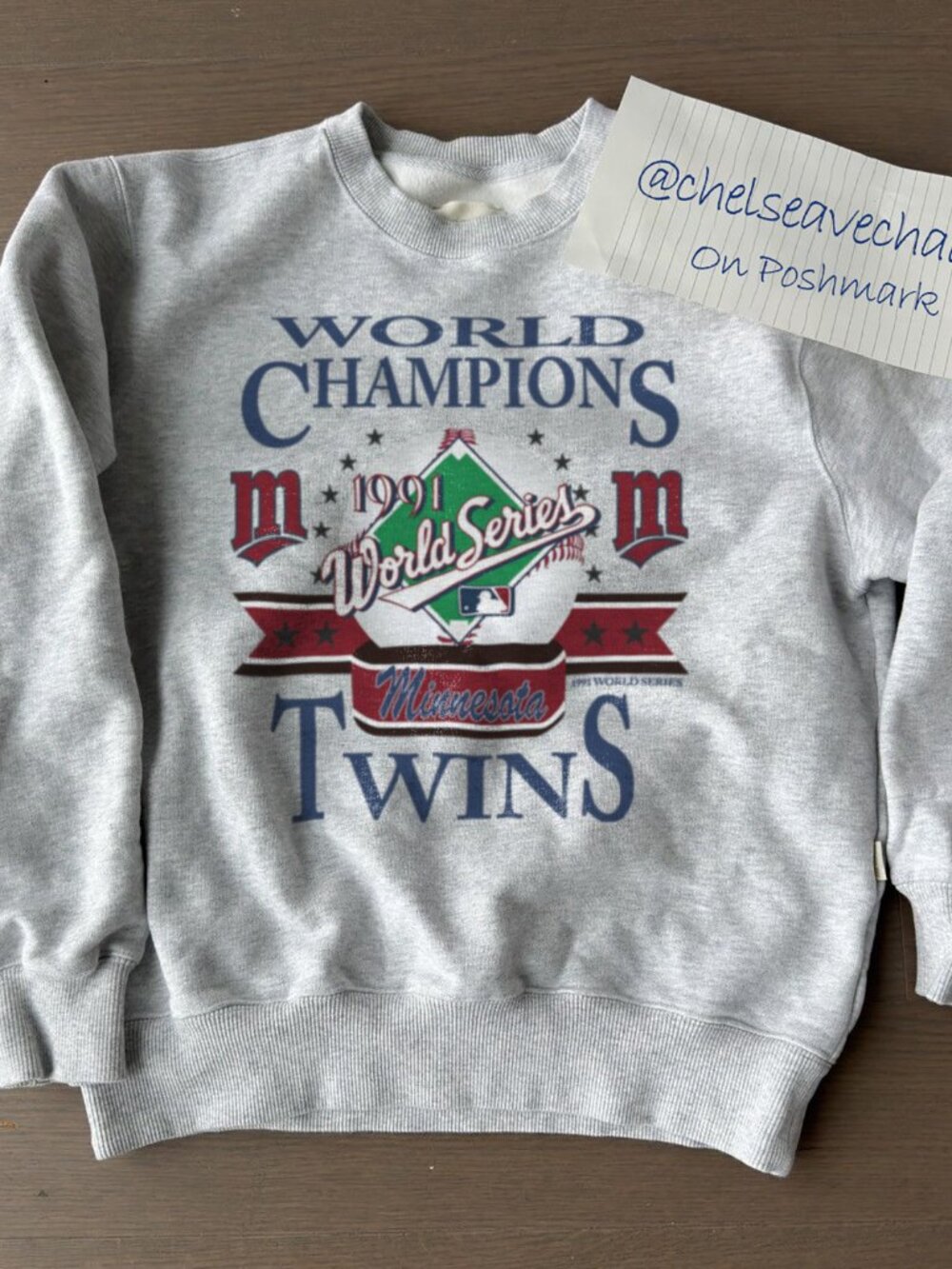 Vintage 1991 Minnesota Twins World Series Champs Crewneck Sweatshirt, MLB Shirt